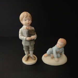 Enesco Young Boy Figurines From 1982/1983 First Communion & Growing Up Boys